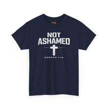 Load image into Gallery viewer, Not Ashamed Christian T-Shirt — Romans 1:16 Faith Tee