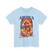 Load image into Gallery viewer, America 250 Pinup T-Shirt — Patriotic Fourth of July Fireworks Tee