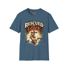 Load image into Gallery viewer, "Rescued By Love" Christian Graphic Tee