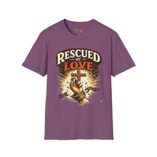 Load image into Gallery viewer, "Rescued By Love" Christian Graphic Tee