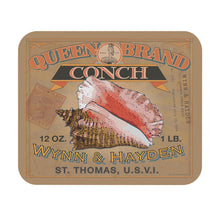 Load image into Gallery viewer, Queens Brand Conch Label Mousepad