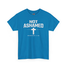 Load image into Gallery viewer, Not Ashamed Christian T-Shirt — Romans 1:16 Faith Tee