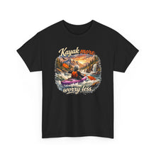 Load image into Gallery viewer, Kayak More Worry Less T-Shirt — Kayaking Adventure Tee