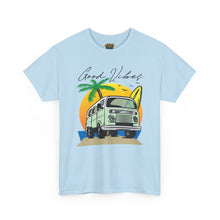 Load image into Gallery viewer, Vintage Surf Van T‑Shirt — "Good Vibes" Beach Tee