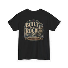 Load image into Gallery viewer, Built on the Rock Christian T-Shirt — Faith Graphic Tee
