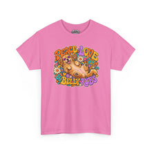 Load image into Gallery viewer, Peace Love & Belly Rubs Tee — Retro Hippie Dog T-Shirt