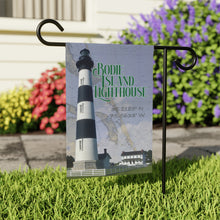 Load image into Gallery viewer, Bodie Island Lighthouse garden flag - model