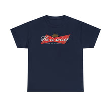 Load image into Gallery viewer, He is wiser tee - navy
