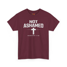 Load image into Gallery viewer, Not Ashamed Christian T-Shirt — Romans 1:16 Faith Tee