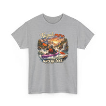 Load image into Gallery viewer, Kayak More Worry Less T-Shirt — Kayaking Adventure Tee