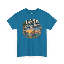 Load image into Gallery viewer, Land Is Overrated — Tropical Sailing Sunset T-Shirt