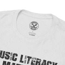 Load image into Gallery viewer, Music Literacy Matters T-Shirt — Musical Staff Tee