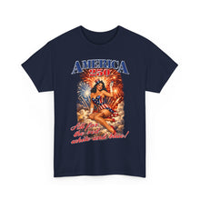 Load image into Gallery viewer, America 250 Pinup T-Shirt — Patriotic Fourth of July Fireworks Tee