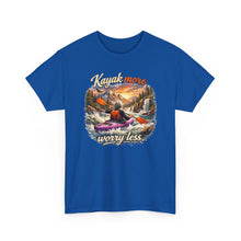Load image into Gallery viewer, Kayak More Worry Less T-Shirt — Kayaking Adventure Tee