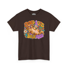 Load image into Gallery viewer, Peace Love & Belly Rubs Tee — Retro Hippie Dog T-Shirt