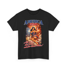 Load image into Gallery viewer, America 250 Pinup T-Shirt — Patriotic Fourth of July Fireworks Tee