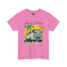 Load image into Gallery viewer, Vintage Surf Van T‑Shirt — "Good Vibes" Beach Tee