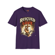 Load image into Gallery viewer, "Rescued By Love" Christian Graphic Tee
