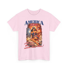 Load image into Gallery viewer, America 250 Pinup T-Shirt — Patriotic Fourth of July Fireworks Tee