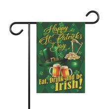 Load image into Gallery viewer, Eat, Drink and be Irish garden flag - right