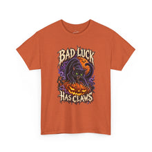 Load image into Gallery viewer, Bad Luck Has Claws Halloween Cat Tee