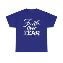 Load image into Gallery viewer, Faith Over Fear Tee - cobalt