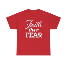 Load image into Gallery viewer, Faith Over Fear Tee - red