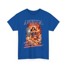 Load image into Gallery viewer, America 250 Pinup T-Shirt — Patriotic Fourth of July Fireworks Tee
