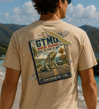 Load image into Gallery viewer, GTMO Iguanas Graphic Tee — Vintage Guantanamo Bay Travel Poster T-Shirt