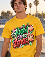Load image into Gallery viewer, "To Know Me Is To Love Me" Graffiti Love Tee