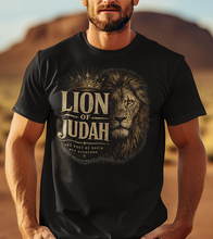 Load image into Gallery viewer, Lion of Judah T-Shirt — Vintage Christian Faith Tee