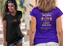 Load image into Gallery viewer, “Your Word Is a Lamp” Inspirational Ladies' Shirt