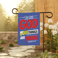 Load image into Gallery viewer, With God... Garden Flag