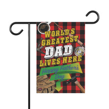 Load image into Gallery viewer, World's Greatest Dad Garden Flag - Right