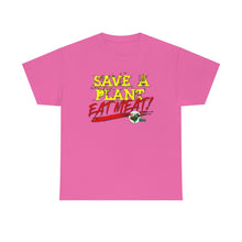 Load image into Gallery viewer, save a plant, eat meat t-shirt - azalea