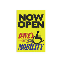 Load image into Gallery viewer, Dave's Mobility Now Open Garden Flag
