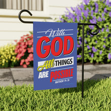 Load image into Gallery viewer, With God... Garden Flag