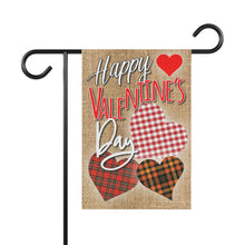 Load image into Gallery viewer, Valentine's Day Homespun Garden Flag - right