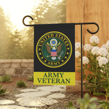 Load image into Gallery viewer, ARMY VETERAN GARDEN FLAG - Mockup one