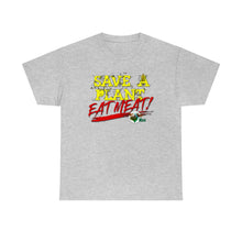 Load image into Gallery viewer, save a plant, eat meat t-shirt - sport grey