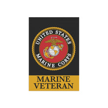 Load image into Gallery viewer, MARINE VETERAN GARDEN FLAG -