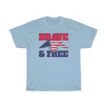 Load image into Gallery viewer, Brave and Free American Flag Eagle Tee