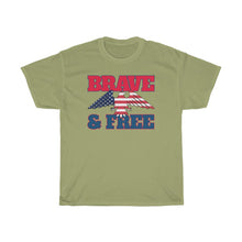 Load image into Gallery viewer, Brave and Free American Flag Eagle Tee