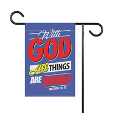 Load image into Gallery viewer, With God... Garden Flag