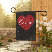 Load image into Gallery viewer, Love Heart Garden Flag