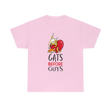 Load image into Gallery viewer, Cats Before Guys t-shirt - light pink