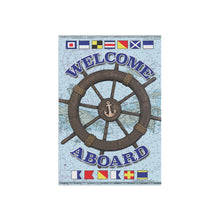 Load image into Gallery viewer, Welcome Aboard - nautical garden flag - mockup