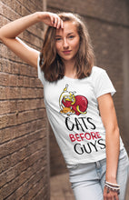 Load image into Gallery viewer, Cats Before Guys t-shirt - model