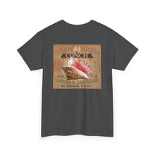 Load image into Gallery viewer, Conch Shell Vintage Label T‑Shirt — Salt &amp; Canvas Beach Tee
