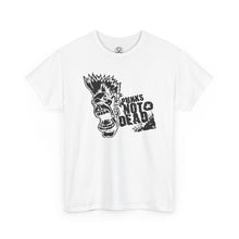 Load image into Gallery viewer, Punks Not Dead Graphic Tee — Vintage Punk Skull Band Shirt
